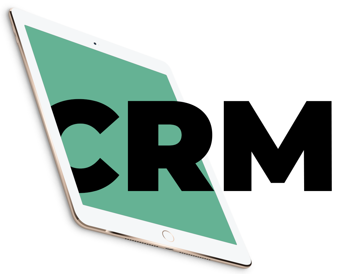 gráfico de CRM en un ipad